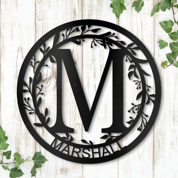 Custom Metal Signs Metal Name Sign Metal Wall Art Split Letter Monogram Wall Decor Metal Wall Art Last Name Sign Family Name